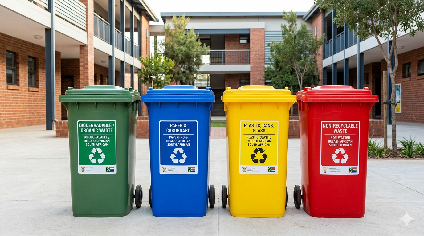 Recycling bins for institutional use
